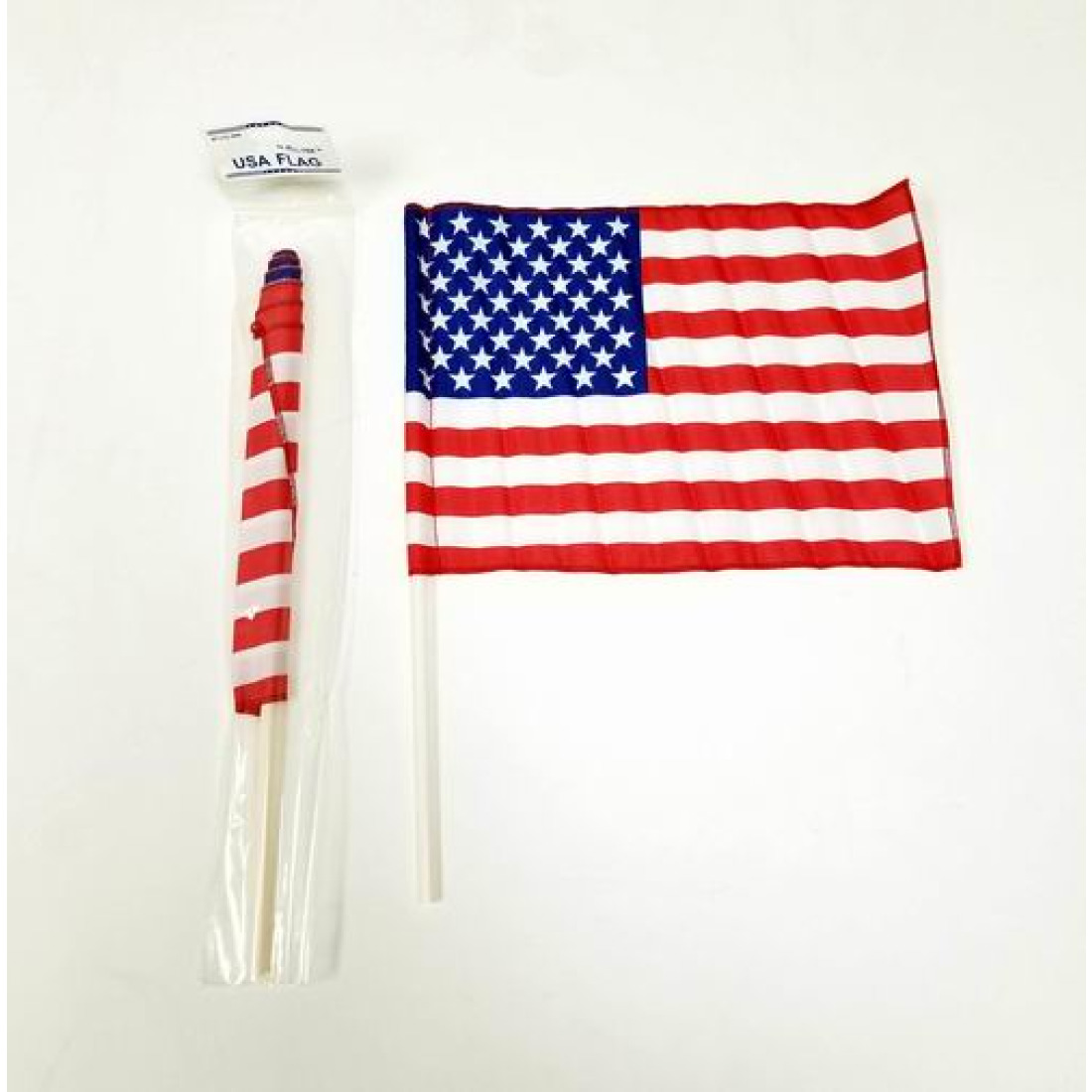 Buy USA Patriotic Polyester Stick Flag (8″ x 10″) with Plastic Stick