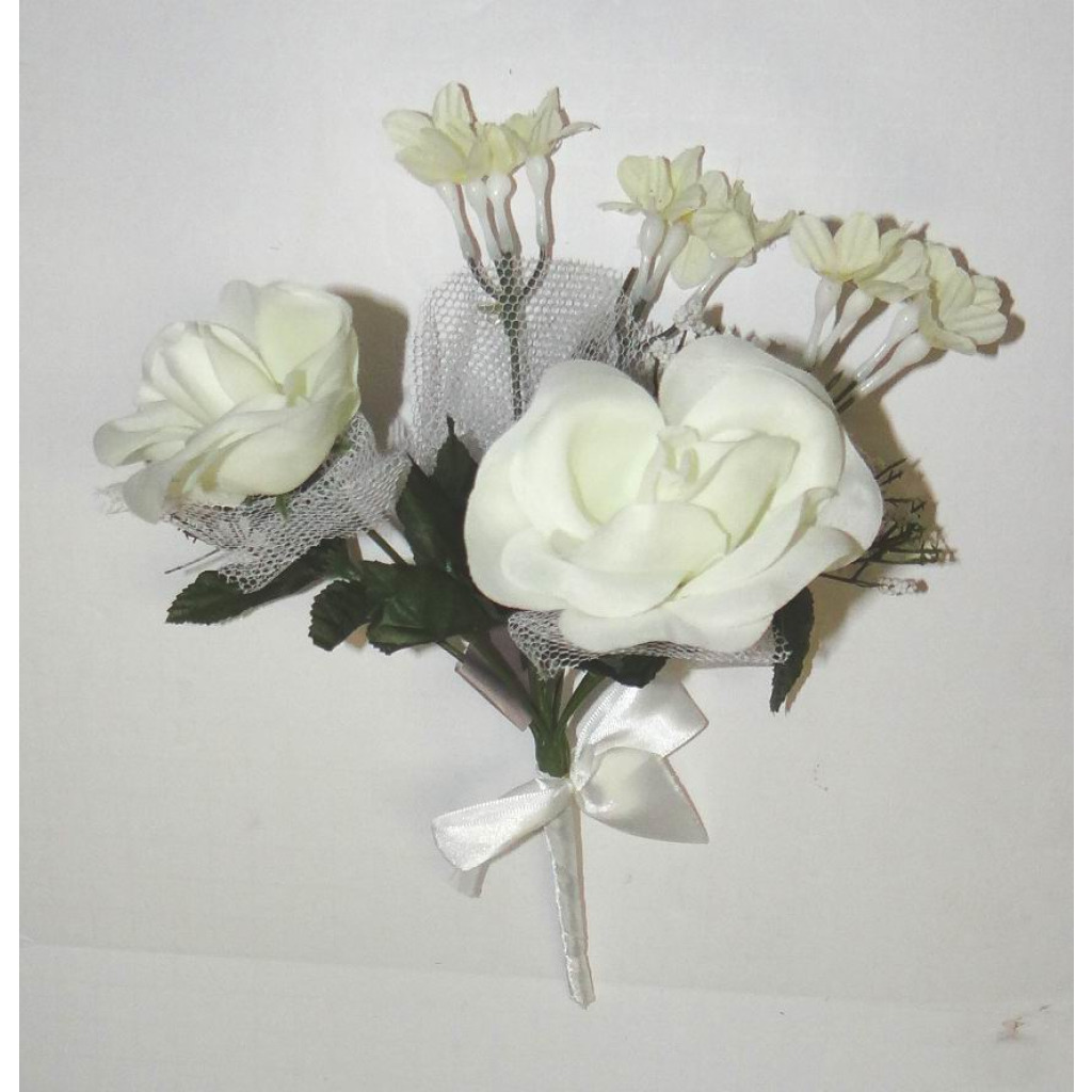 Buy Artificial White Rose Bouquet Flowers Cheap H&J Liquidators and