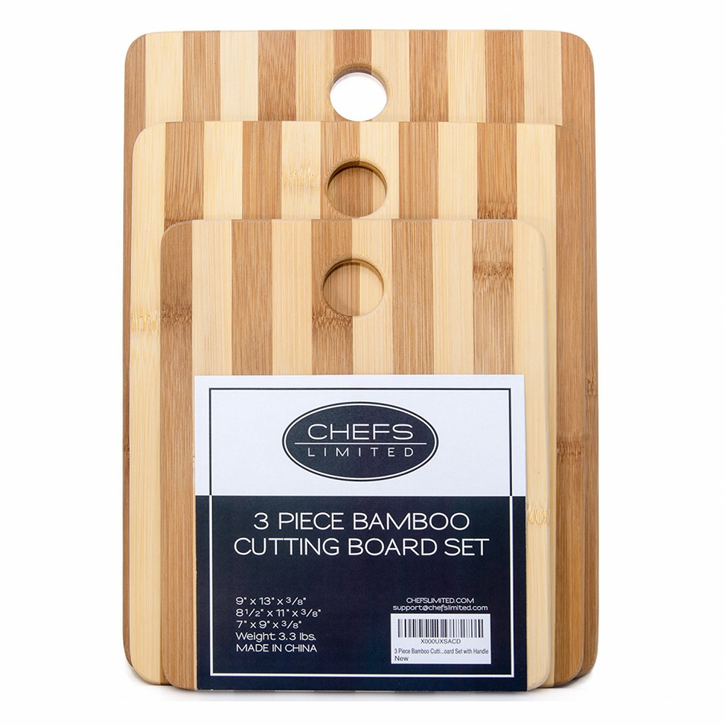 Buy Chefs Limited 3 Piece Bamboo Cutting Board Set with Handle Cheap