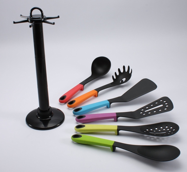 Buy STELLAR 6 Piece Kitchen Cooking Utensil Set with Stand Cheap H&J