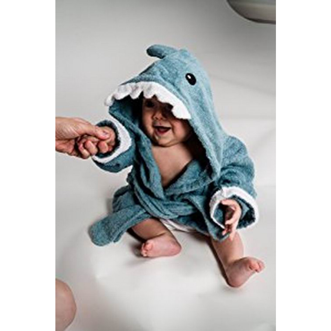 Buy Baby Shark Style Hooded Towel Robe Blue Terry Shark Robe Towel