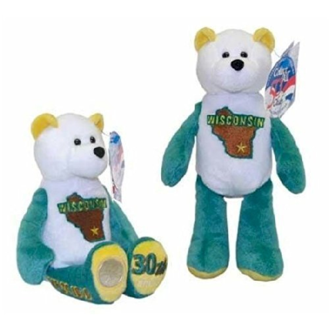 Buy Wisconsin State Quarter Coin Plush Stuffed 9" Bear Limited