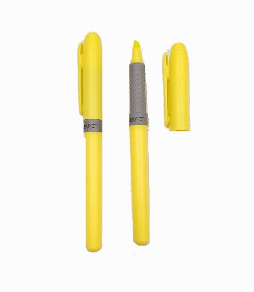 Buy BIC Brite Liner Grip Highlighters, Yellow Cheap H&J Liquidators
