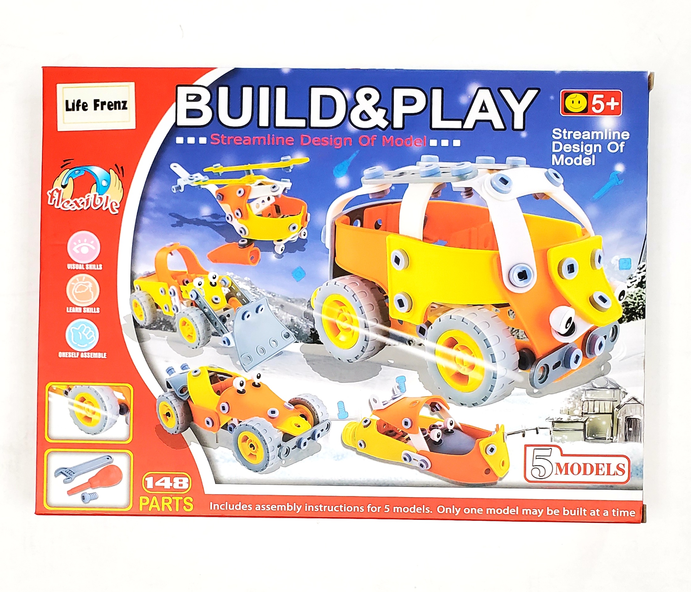 Buy Construction Toys 5 in 1 Build and Play Kit (148 Pieces) Cheap H