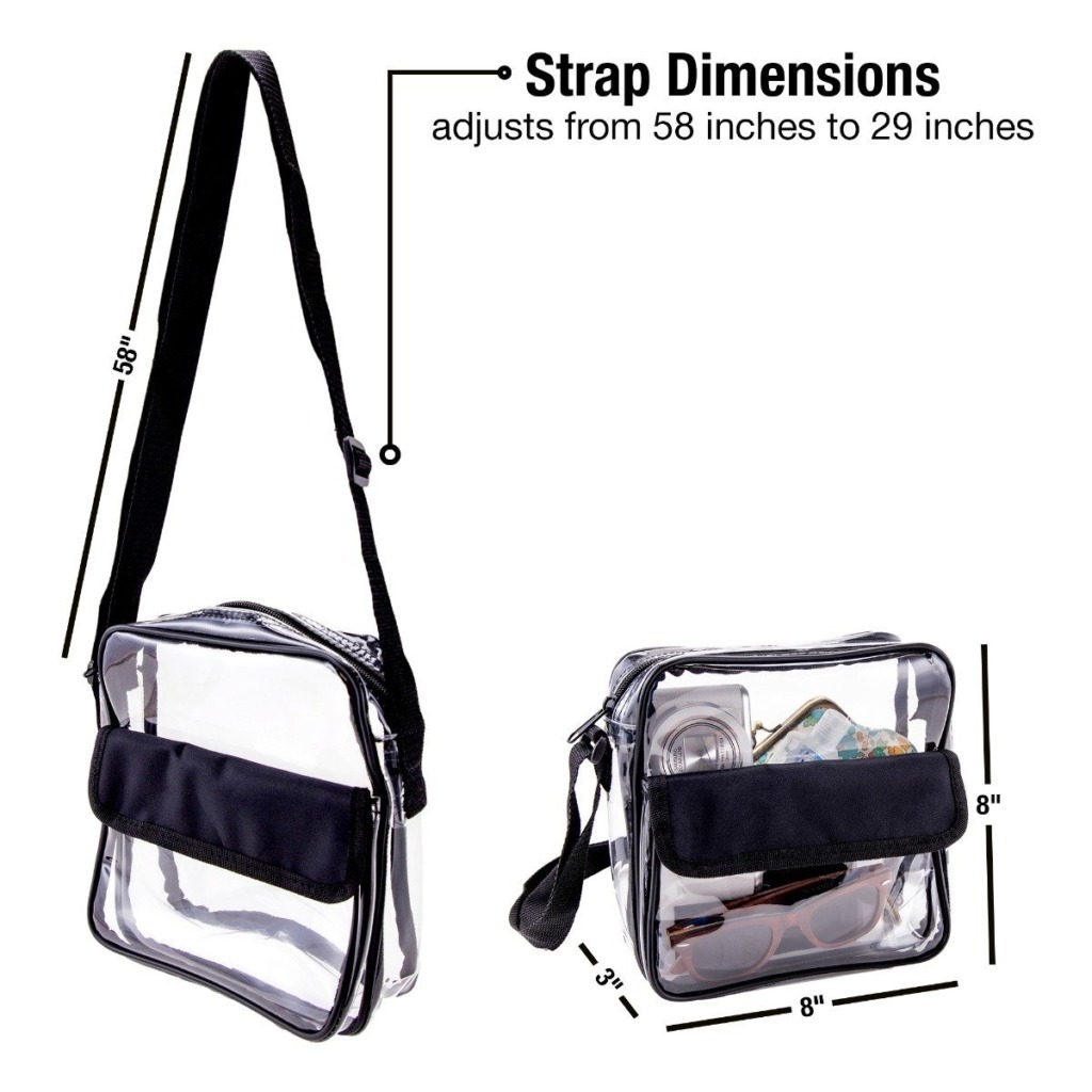Buy Stadium Approved Clear Crossbody Messenger Bag Cheap H&J