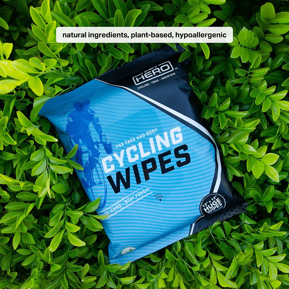 Buy everyHERO Cycling Body Wipes 20 Count Biodegradable No Shower