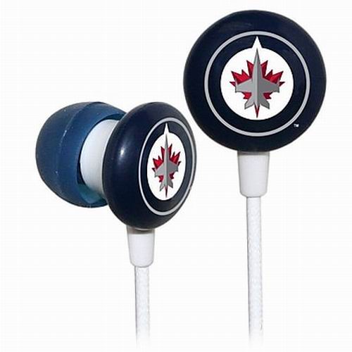 Licensed NHL Winnipeg Jets Premium Audio Earphones Ear Buds Bud iHip