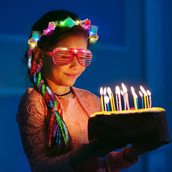 Light Up Party Favors LED Flower Headband Crowns LED Sunglasses